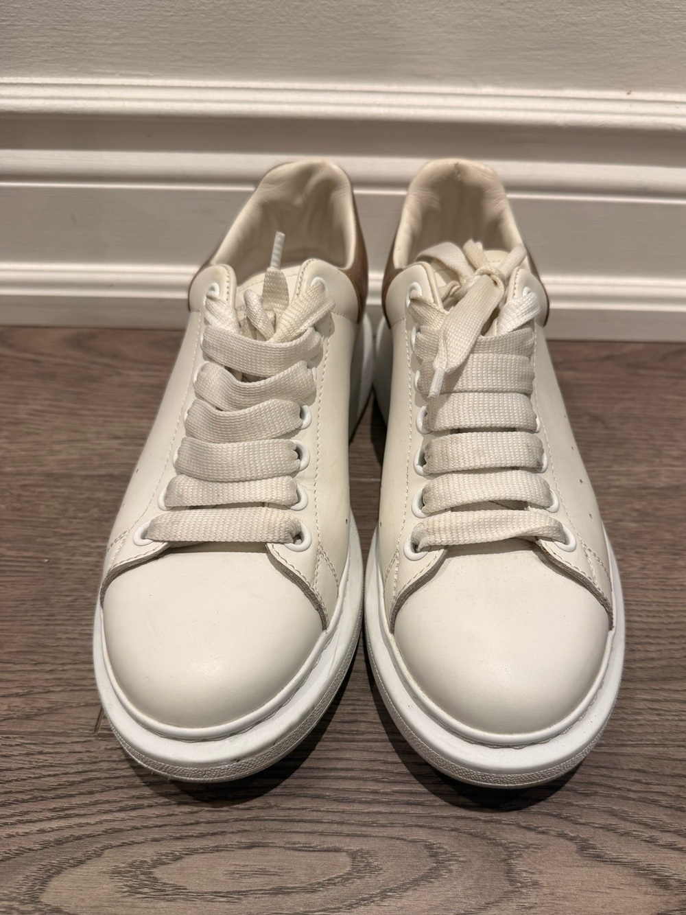 Alexander McQueen - Women's White Leather Sneakers